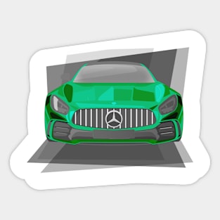 Sports Car Illustration Sticker